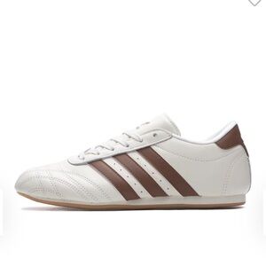 NEW adidas Taekwondo LA Originals Off White Brown Soft Leather Sneaker Size 8